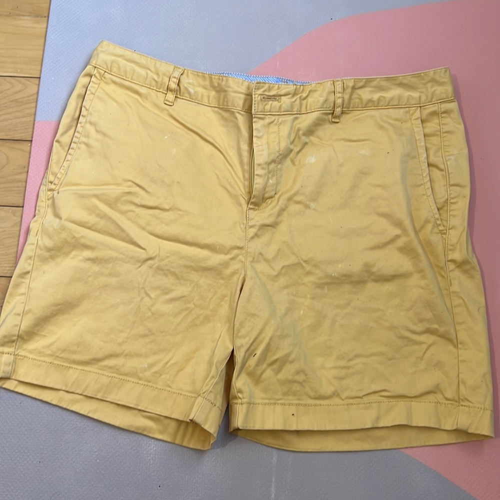 L l bean yellow shorts